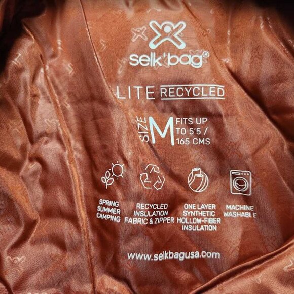 New Adult M Selk'Bag Lite recycled wearable sleeping bag in black - Picture 7 of 10